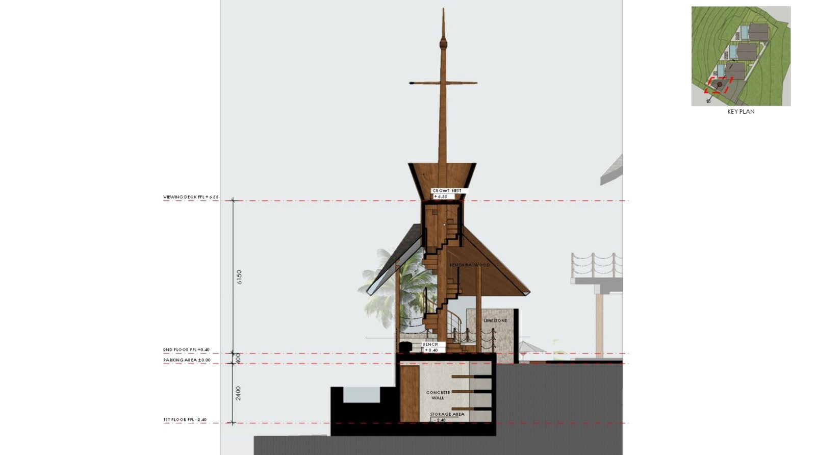 Shipwrekd Nusa Ceningan villa render by Tanareka Architect