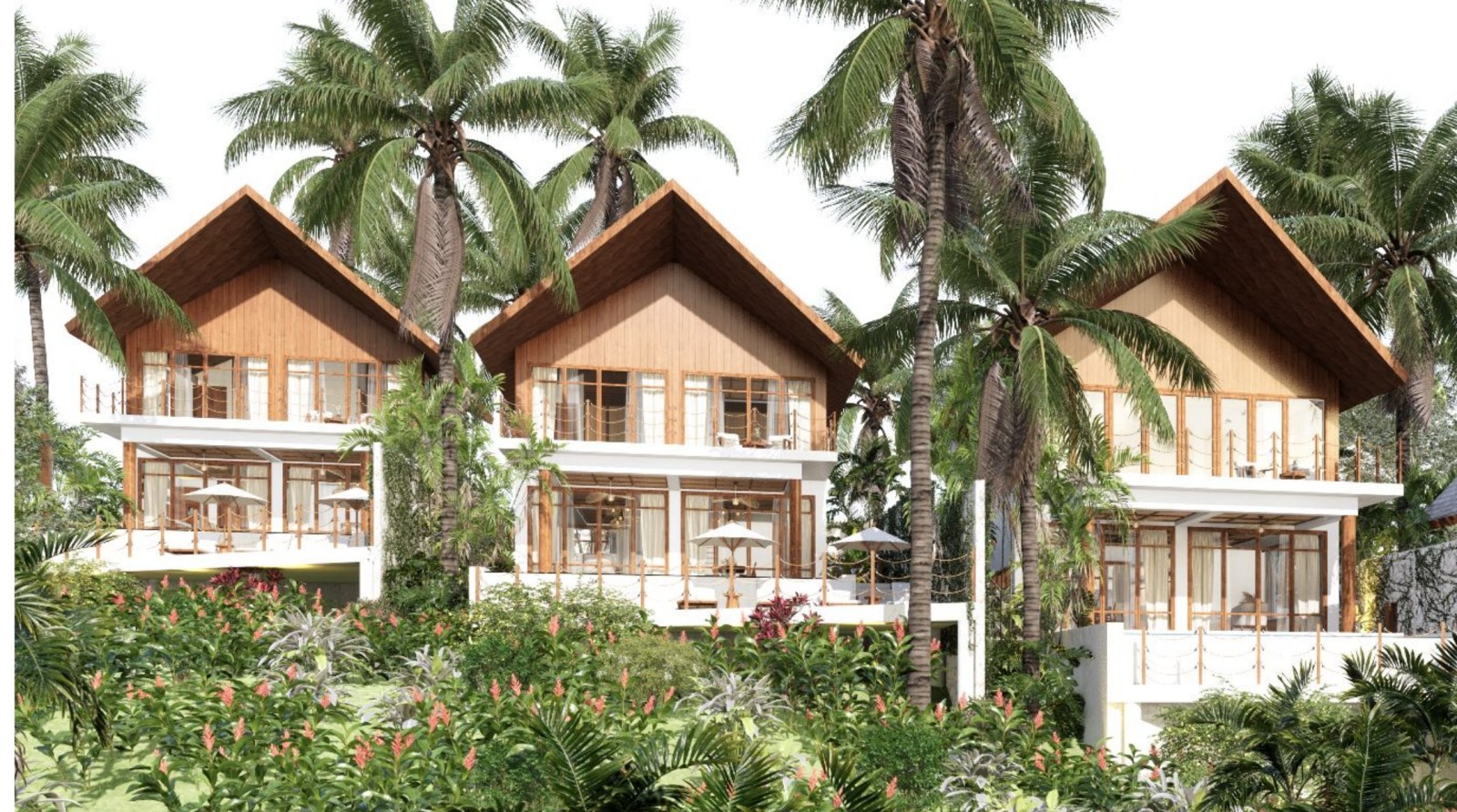 Shipwrekd Nusa Ceningan villa render by Tanareka Architect