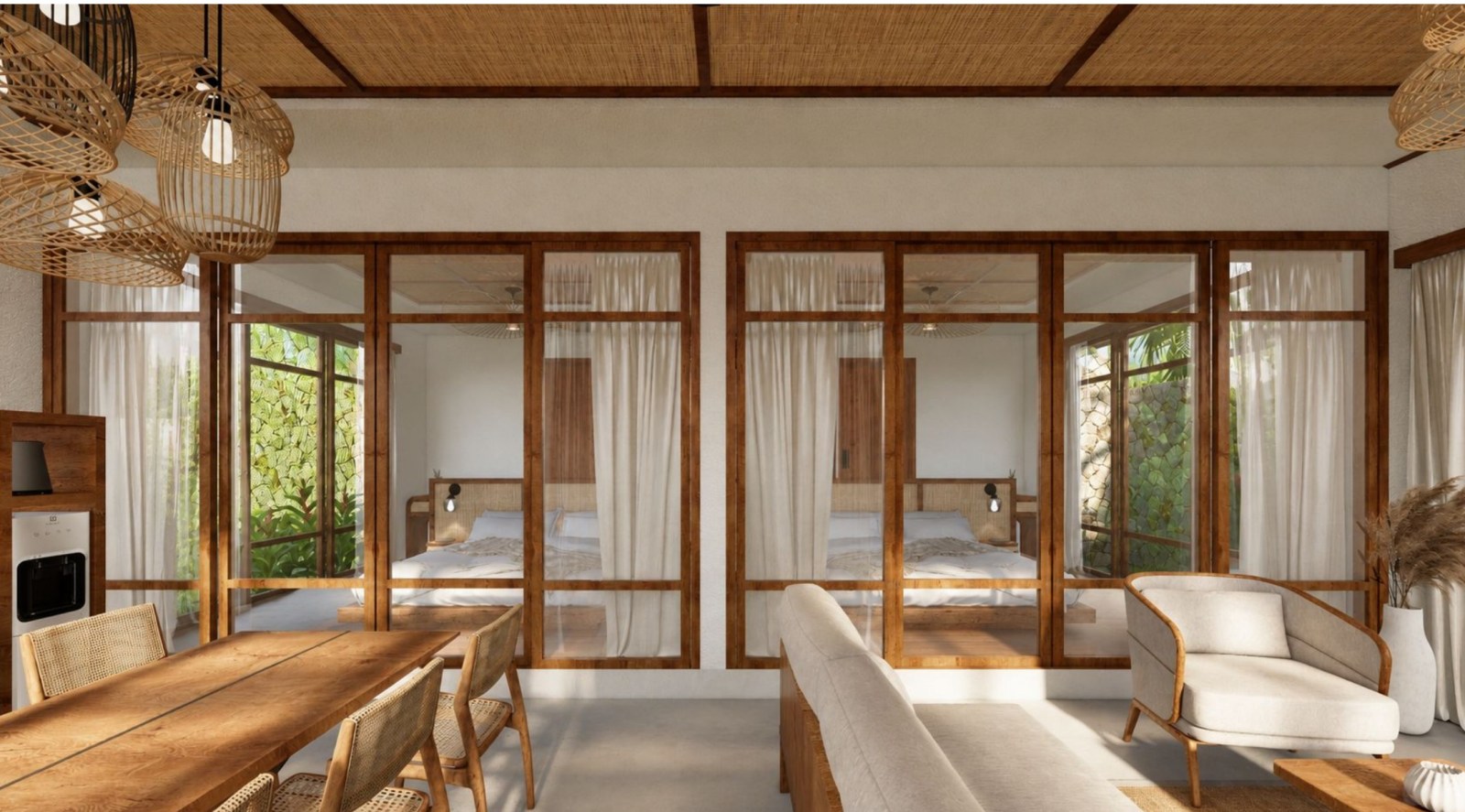 Shipwrekd Sunset Collection, Nusa Ceningan: Dining and living area in a two-bedroom villa